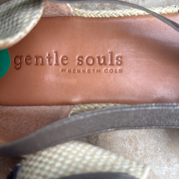 Gentle Souls by Kenneth Cole Lena Espadrilles Slip-on Sandals Leather Textile 8 - Picture 2 of 12